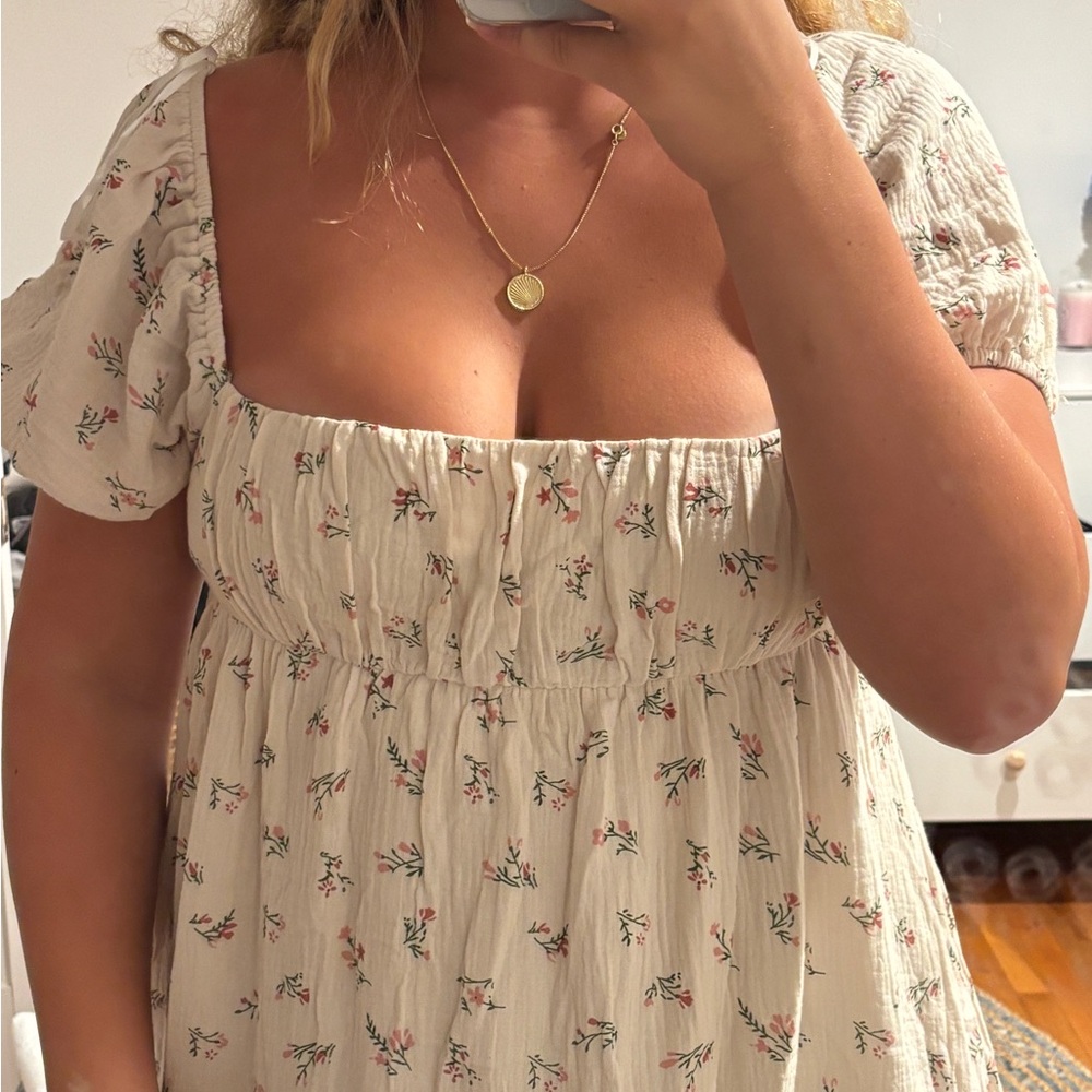 Princess Polly Cream Floral Mini Dress